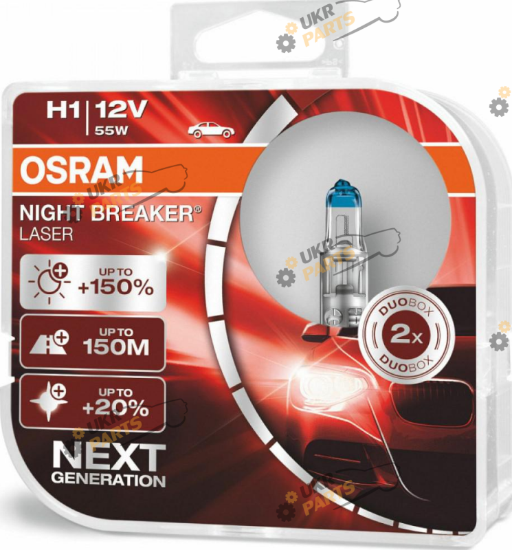 Галогеновая лампа Osram Night Breaker Laser H1 2 шт (28421)