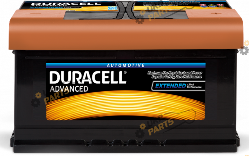 Автомобильный аккумулятор Duracell Advanced EN700A, R+ 80 Ач (DA80)