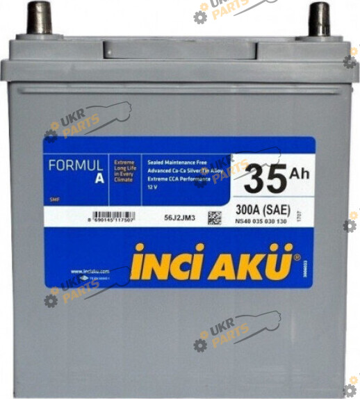 Автомобильный аккумулятор INCI AKU Asia 300 А (R+) 35 Ач (NS40 035 030 030)