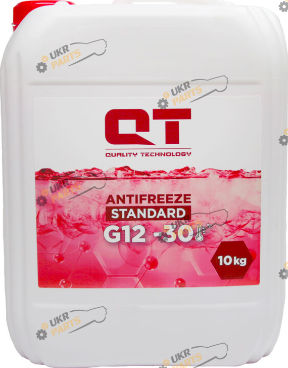 Антифриз QTech STANDARD -30 G12 G12 красный 10 л (QT5313010)