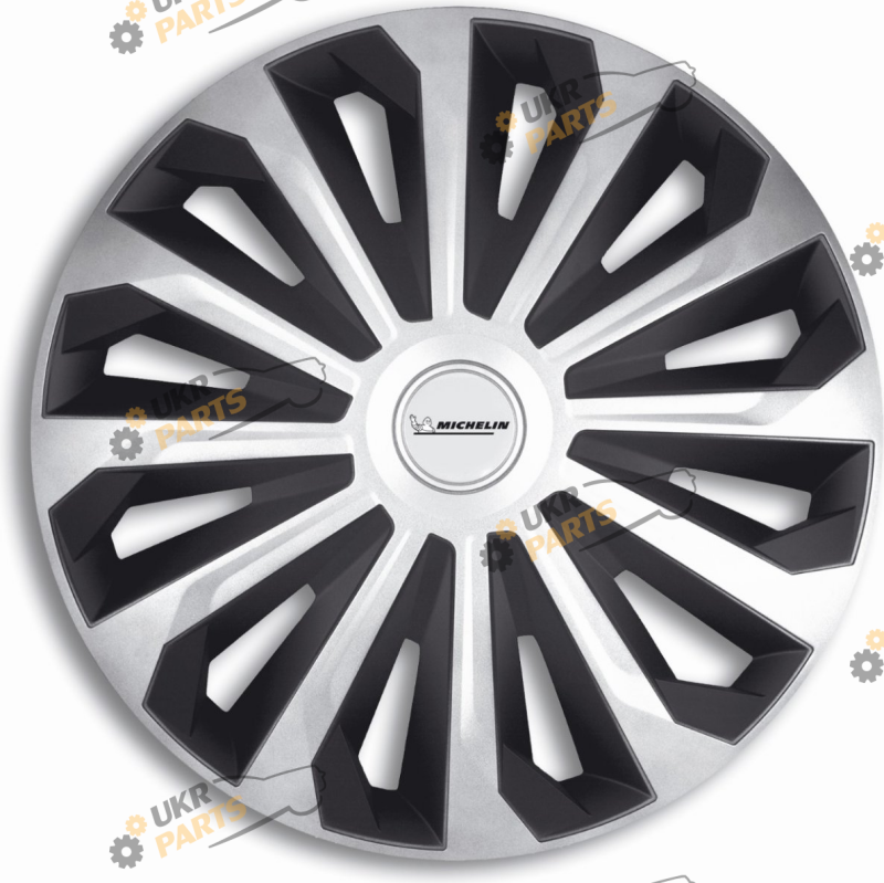 Комплект колпаков Michelin Cosmo Silver Black R14 универсальные (32668)