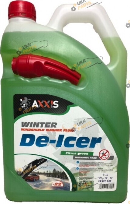 Жидкость омывателя готовая зимняя Axxis Citrus green -22 °C 4 л