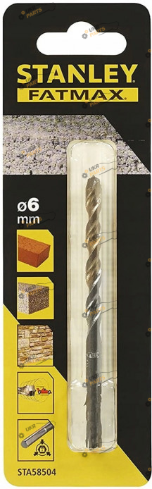 Сверло по кирпичу Stanley Fatmax, L=100/60 мм, 6 мм (STA58504-QZ)