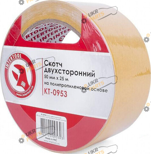 Двухсторонний Скотч Intertool 25 м / 50 мм (KT-0953)