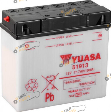 Мотоциклетный аккумулятор Yuasa МОТО YuMicron Battery 19 Ач (51913)