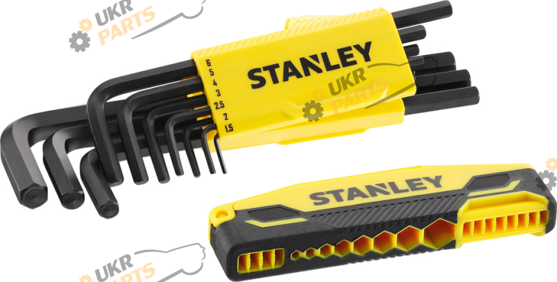 Набор шестигранников Stanley Г-образных, с шаром, M1,5-10 мм, 9 шт (0-89-904)