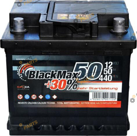 Автомобильный аккумулятор BlackMax 6СТ-50 АзЕ 50 Ач (B3004)