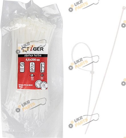Стяжка Tiger 100 штук ТСТ W4.6 х 200 (49837)