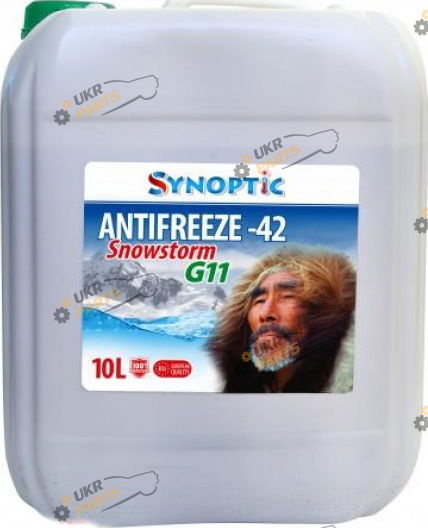 Антифриз Synoptic snowstorm G11 зелёный 10 л (25106)