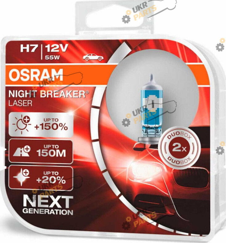 Галогеновая лампа Osram NIGHT BREAKER LASER H7 2 шт (4052899991798)