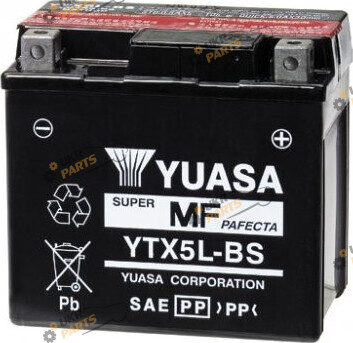 Мотоциклетный аккумулятор Yuasa МОТО MF VRLA Battery 4 Ач (YTX5L-BS)