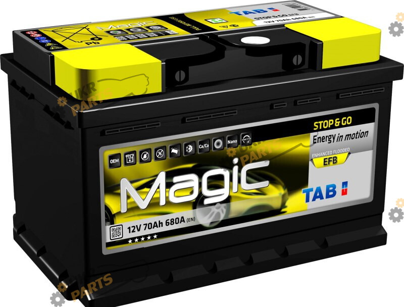 Автомобильный аккумулятор TAB Magic EFB 680A EN, R+ 70 Ач (212070)