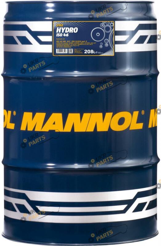 Масло гидравлическое Mannol Hydro ISO 46 208 л (2102)