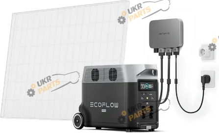 Комплект энергонезависимости EcoFlow PowerStream - мікроінвертор 600W + зарядна станція Delta Pro (DELTAPro-EU-C20/EFPowerStreamMI-EU-600W/EFL-BKWDELTAProCable-0.5m)