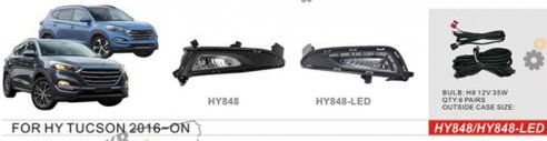 Фара противотуманная Vitol 35 Вт Hyundai Tucson 2015-18 (HY-848)