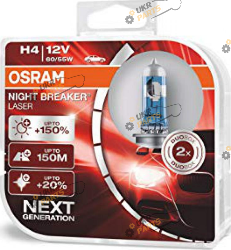Галогеновая лампа Osram Night Breaker Laser H4 2 шт (28430)