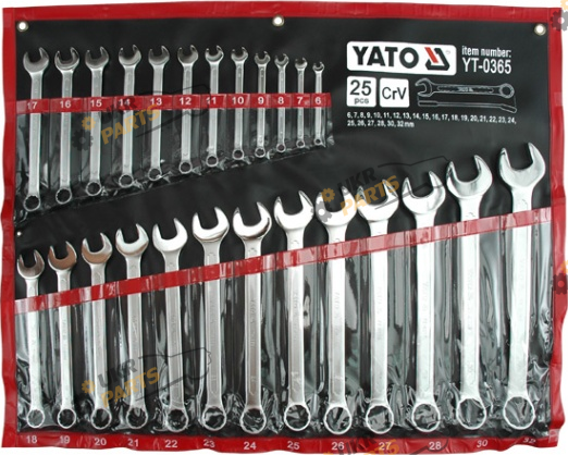 Набор комбинированных ключей Yato 6 мм (6-32 мм) 25 шт. (YT-0365)