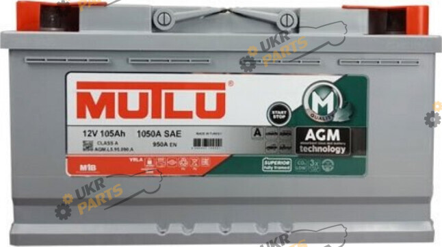 Автомобильный аккумулятор Mutlu AGM (L6) 950 А 105 Ач (AGM.L6.105.095.A)