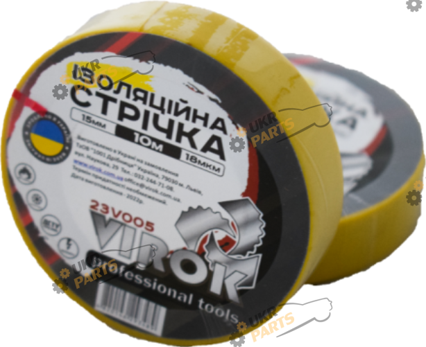 Изолента Virok желтая 10 м / 15 мм (23V005)