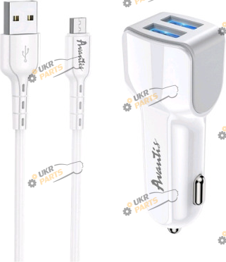 Зарядное устройство Avantis A910 White с кабелем Micro USB USB 2.4 А (A910 white Micro USB)