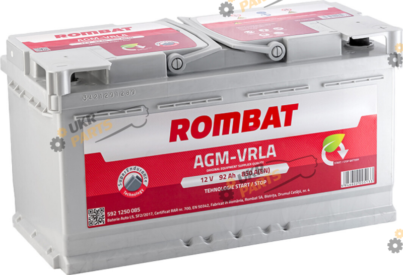 Автомобильный аккумулятор Rombat 92 Ач (AGM92)