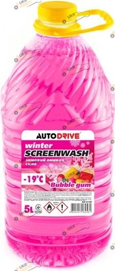 Жидкость омывателя готовая зимняя Auto Drive Bubble Gum -19 °C 5 л (AD0138)
