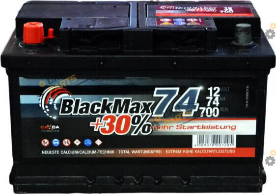Автомобильный аккумулятор BlackMax 6СТ-74 Аз 74 Ач (B4009)