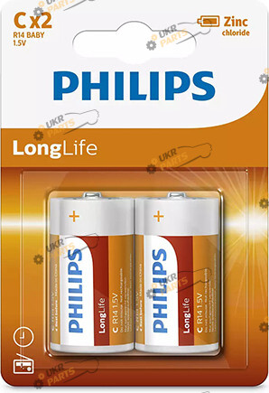 Батарейка Philips LongLife C 2 шт. (PS R14L2B/10)