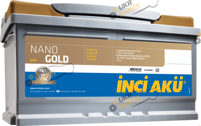 Автомобильный аккумулятор INCI AKU EFB Nanogold 920A 100 Ач (L5 100 092 013)