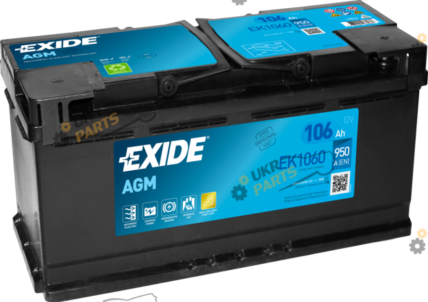Автомобильный аккумулятор Exide 6СТ-106 105 Ач (EK1050)
