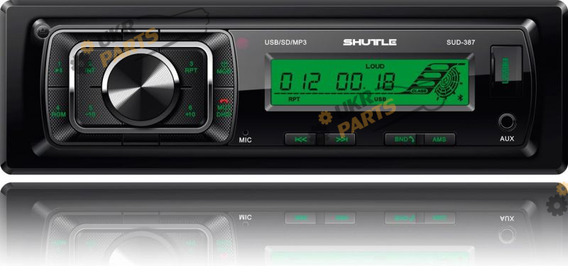 Бездисковая автомагнитола Shuttle SUD-387 Black/Green (SUD-387 Black/Green)