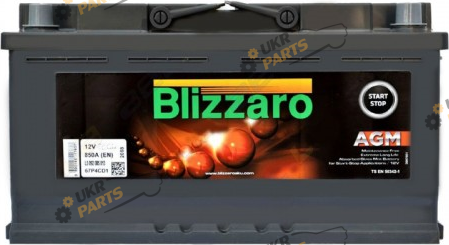 Автомобильный аккумулятор Blizzaro Start-Stop AGM 850 A, R+ 105 Ач (L6 105 085 013)