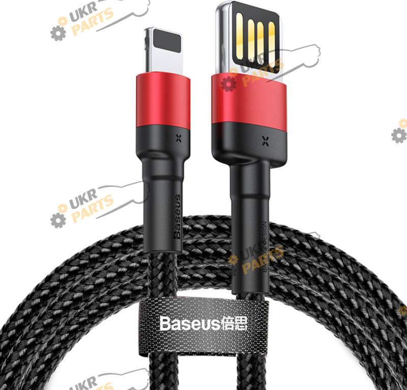 Кабель Baseus Cafule Cable (Special Edition) Red+Black USB/Lightning 2.4 А (CALKLF-G91)