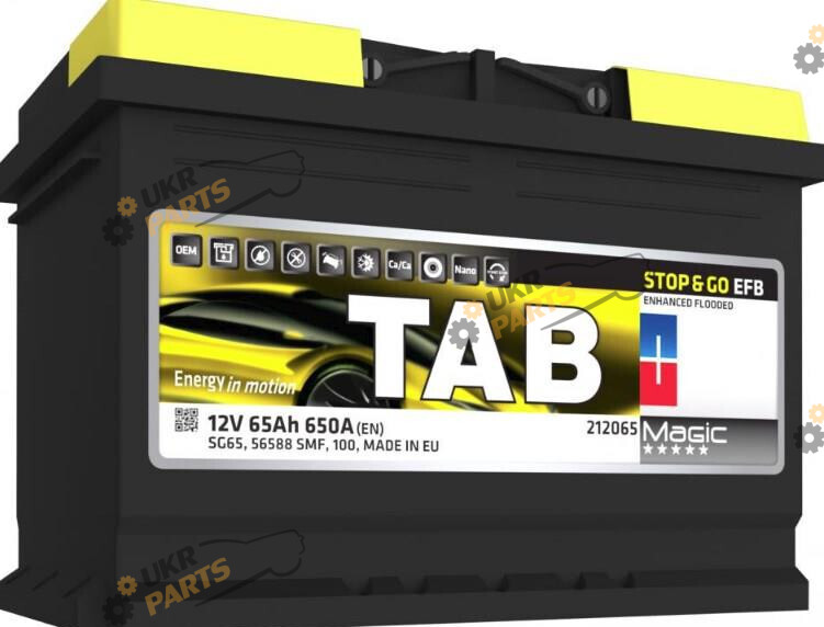 Автомобильный аккумулятор TAB Magic EFB 650A EN, R+ 65 Ач (212065)