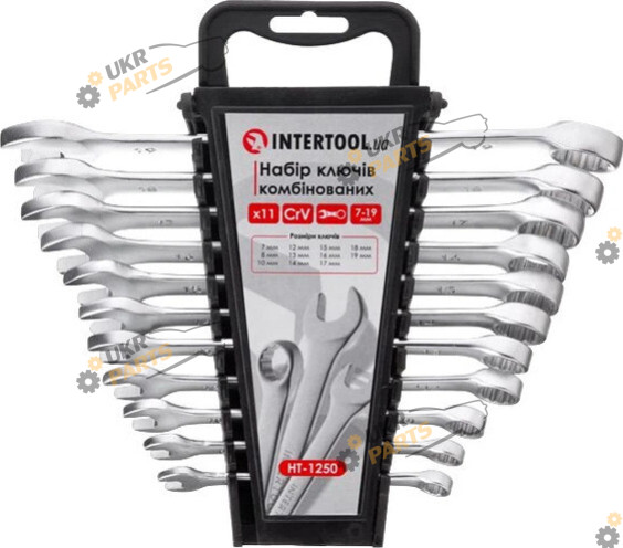 Набор рожково-накидных ключей Intertool 11 шт., 7-19 мм (HT-1250)