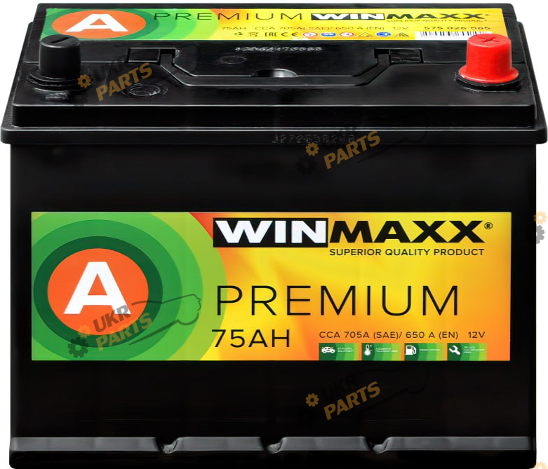 Автомобильный аккумулятор WINMAXX 6CТ-75 R+ 75 Ач (A-75-MP)