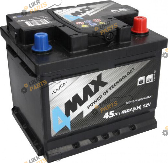 Автомобильный аккумулятор 4Max R+ 450 А 45 Ач (BAT45450R4MAX)