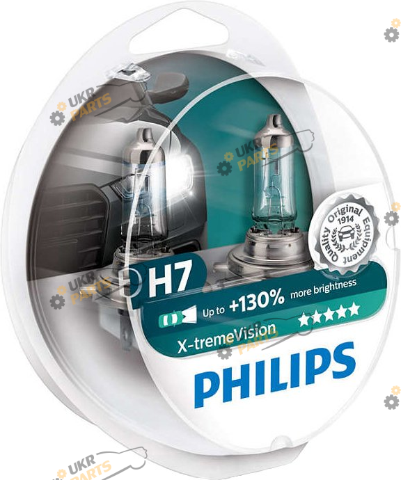 Галогеновая лампа Philips XVS2 12972 X-treme Vision SP 12V 55W (PX26d) H7 1 шт (12972XV+S2)