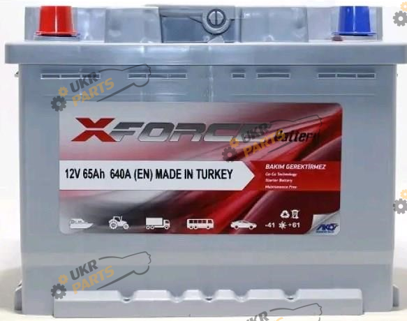 Автомобильный аккумулятор X-FORCE 6CT- 65Aз 640A L SMF 65 Ач (X56222)