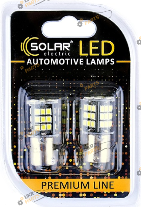 LED лампа SOLAR 12V S25 48SMD 2835 CANBUS white блістер 2шт. BA15s (SL1389)