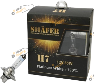 Галогеновая лампа Shafer Platinum White +150% 12v H7 2 шт (SL3007P)