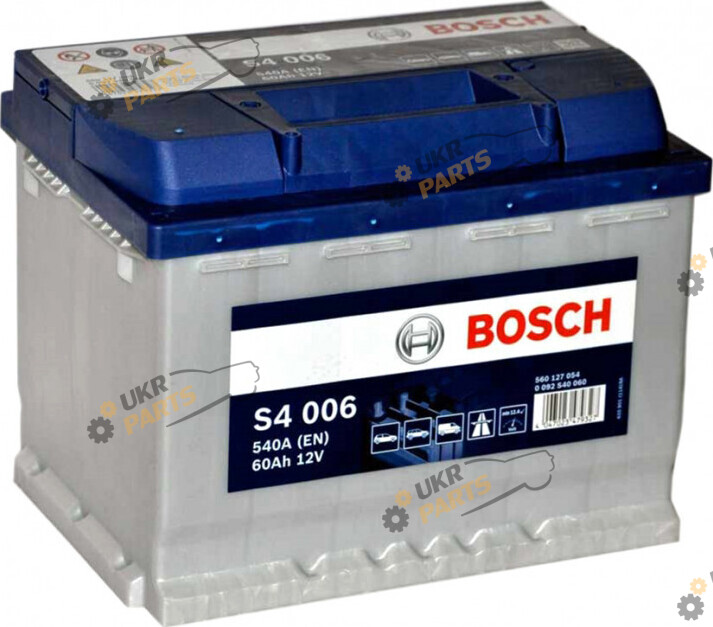 Автомобильный аккумулятор Bosch 6СТ-60 Euro 540 А 60 Ач (0092S30028)