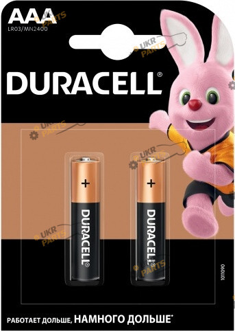 Батарейка Duracell LR03 MN2400 ААA 2 шт. (6409628)