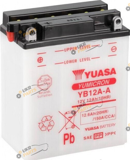 Мотоциклетный аккумулятор Yuasa Мотоциклетный МОТО YuMicron Battery YB12A-A (сухозаряжений) (YB12A-A)
