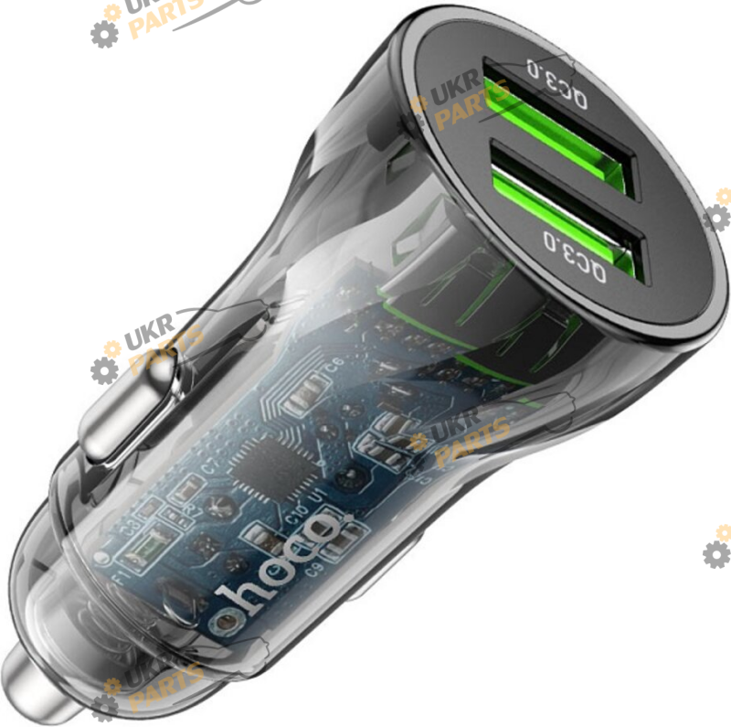 Зарядное устройство Hoco Z47 Transparent Black USB 3 А (6931474782212)