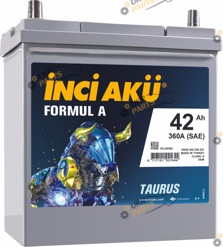Автомобильный аккумулятор INCI AKU FORMUL A TAURUS ASIA 42 Ач (NS40 042 036 031)