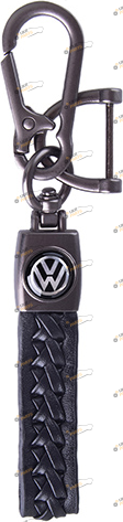 Брелок для авто Vitol VOLKSWAGEN кож.зам скоба+карабин (60363)