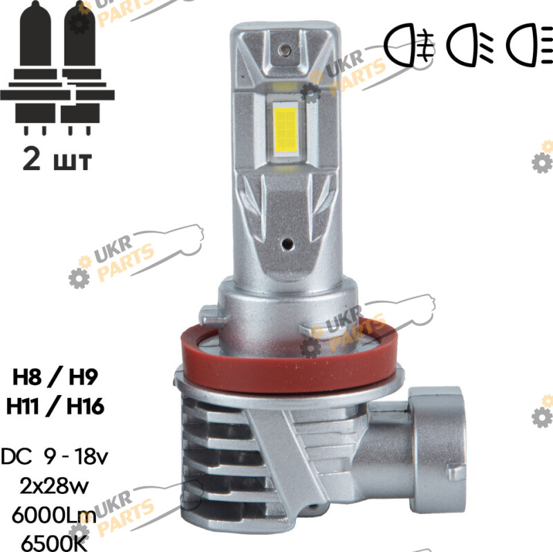 LED лампа Pulso H16 55 Вт (M6-H8/Н9/Н11/Н16)