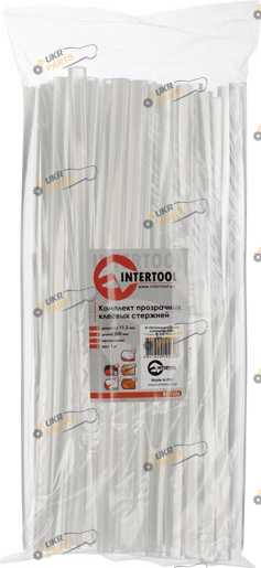 Клеевые стержни Intertool 11.2х300 мм прозрачные 1 кг (RT-1026)