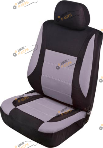 Чехлы для сидений Vitol Polyester (полный комплект 11ед.) черно-серые (VSC-191056P-11 BK/GY)